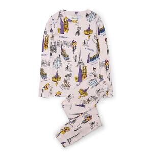 Books to Bed Madeline Paris Girls Snug Cozy Two Piece PJ Pajama Set Size 7 Girls